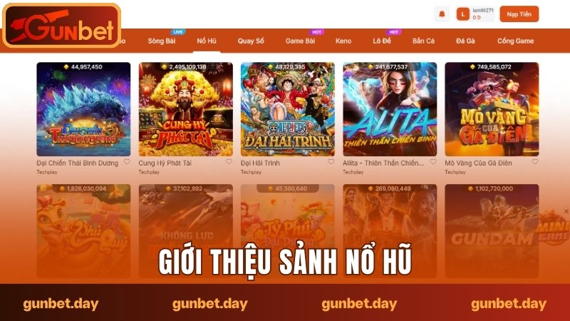 Giới thiệu sảnh Nổ hũ