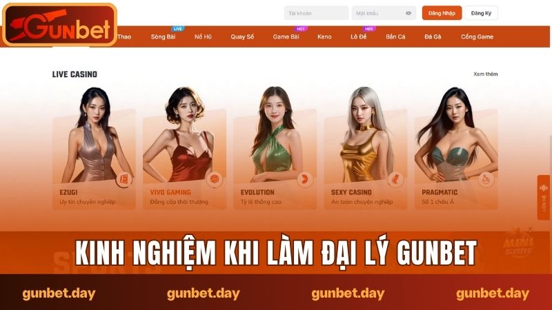 Kinh nghiệm cần có khi làm đại lý Gunbet