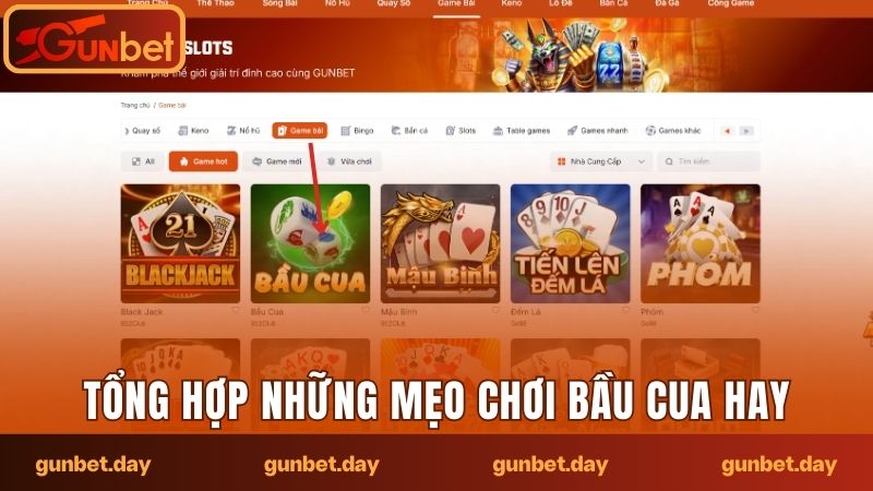 Mẹo chơi bầu cua