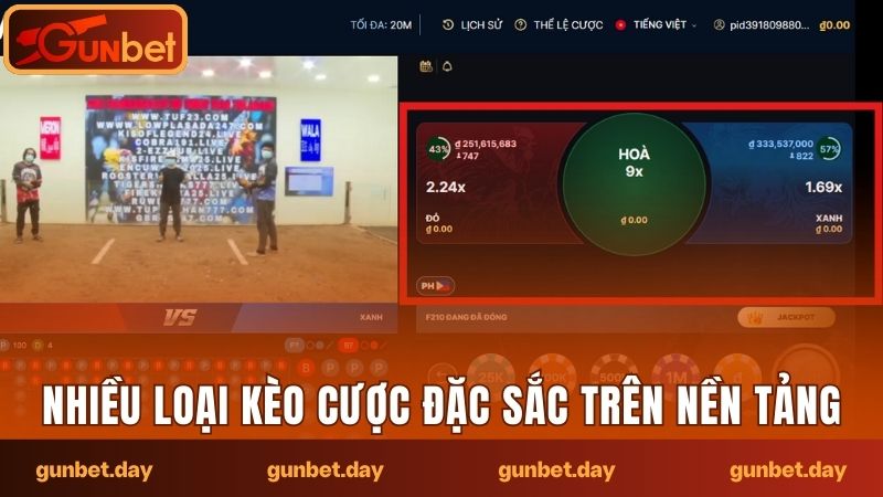 Nhiều loại kèo cược đặc sắc trên nền tảng