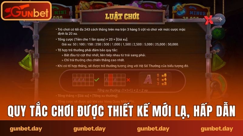Quy tắc chơi được thiết kế mới lạ, hấp dẫn