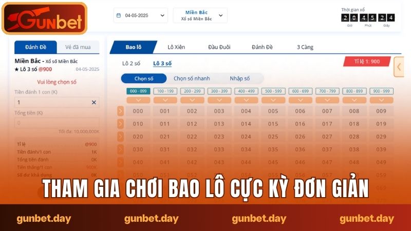 Cược bao lô đơn giản