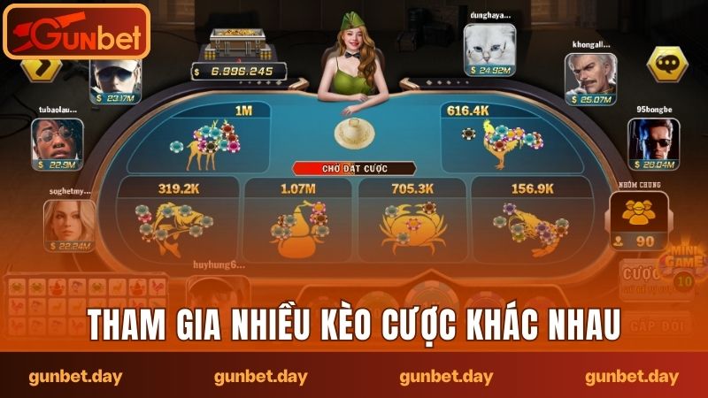 Tham gia nhiều kèo cược khác nhau để tăng tỷ lệ thắng