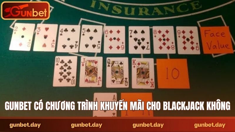 Gunbet có chương trình khuyến mãi cho blackjack không
